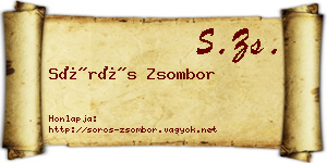Sörös Zsombor névjegykártya