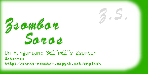 zsombor soros business card