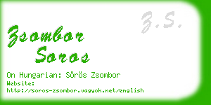 zsombor soros business card